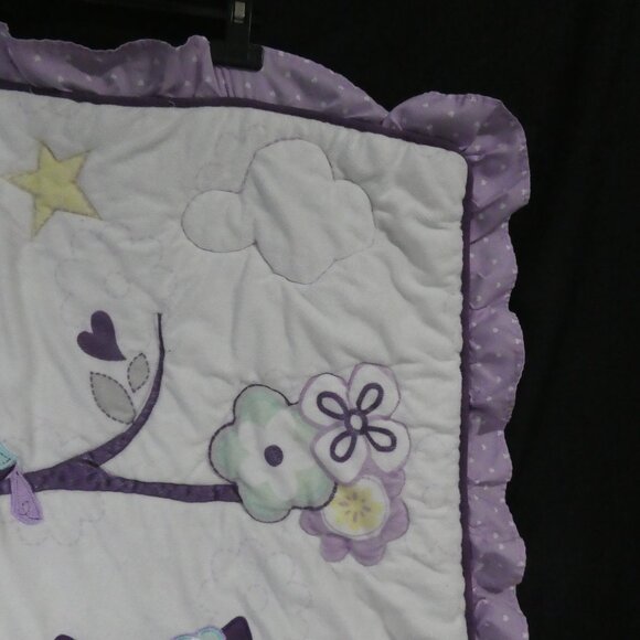 BABY'S FIRST By NEMCOR | Purple Baby Blanket with Owl Design - Picture 5 of 16